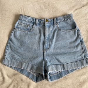 American Apparel Cuffed High Waisted Shorts